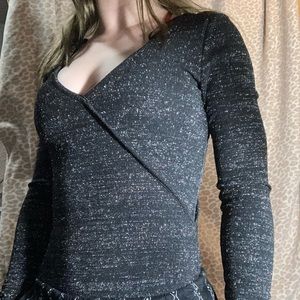 Glitter long sleeve body suit